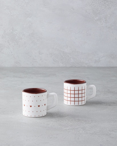 [10046302003] Remixy Coffee Cup Set Basic (Maroon)