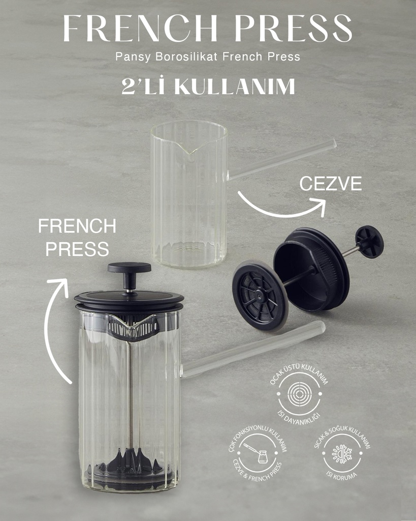 Pansy French Press Timeless
