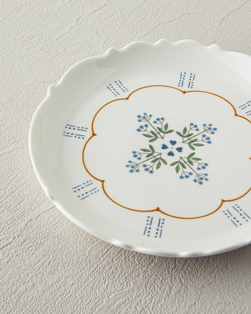 Retro Paisley Cake Plate Ornate Retro