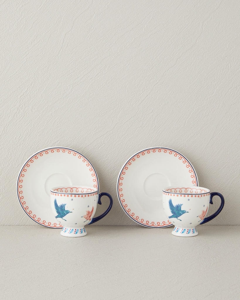 Carnival Birds Coffee Cup Set Basic Üst Segment