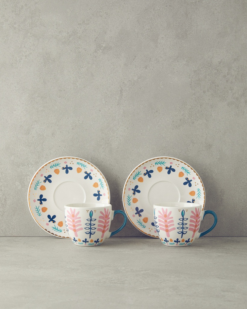 Love Adore Tea Cup Set Exotic Carnival