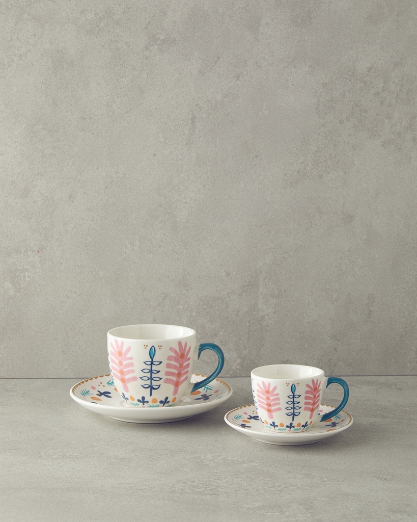 Love Adore Tea Cup Set Exotic Carnival