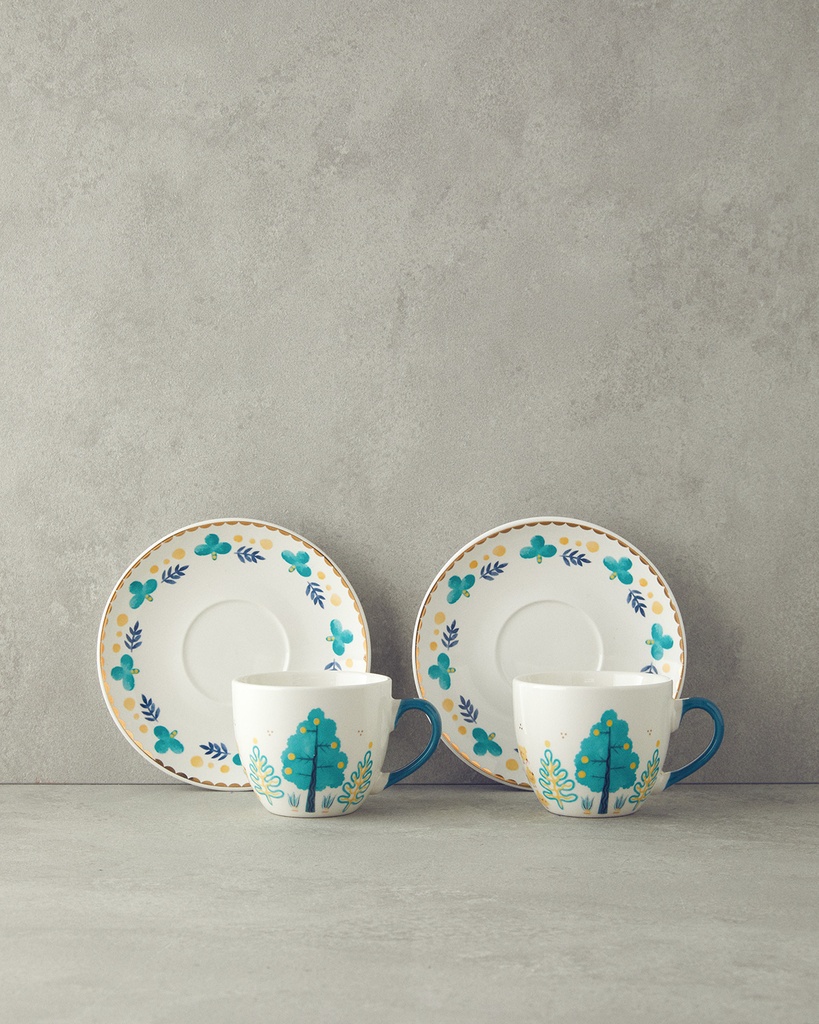 Love Jungle Tea Cup Set Exotic Carnival
