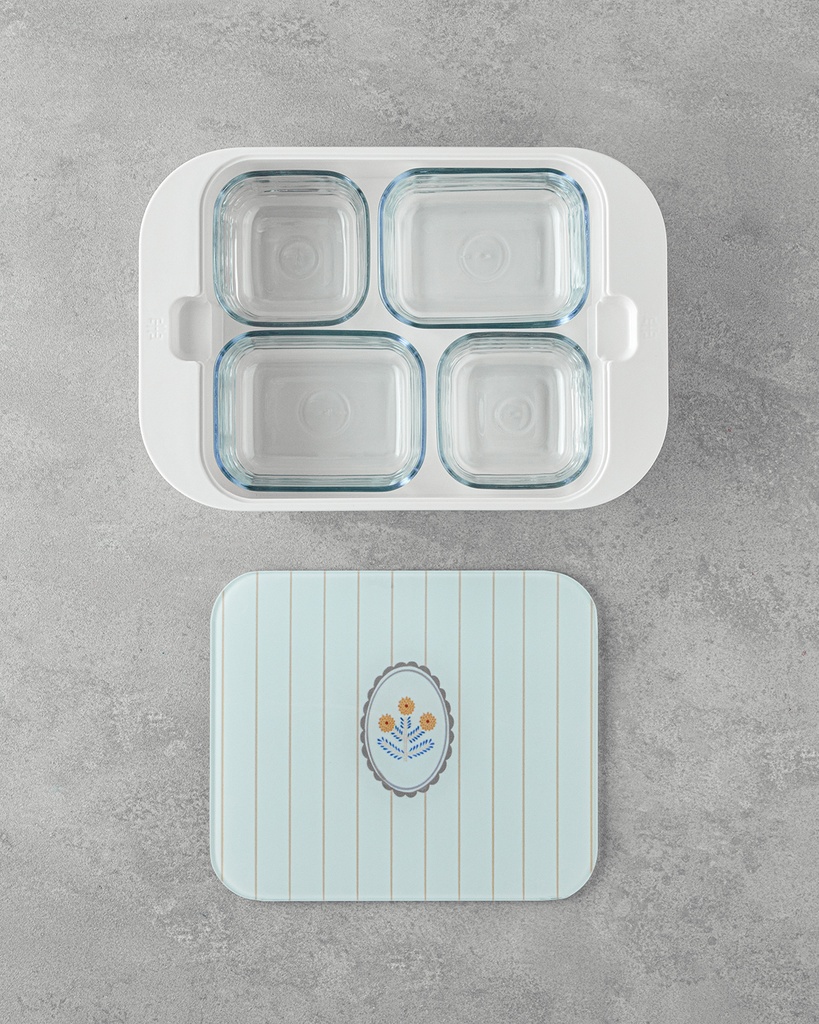 Ornate Flowers Breakfast Container Ornate Retro