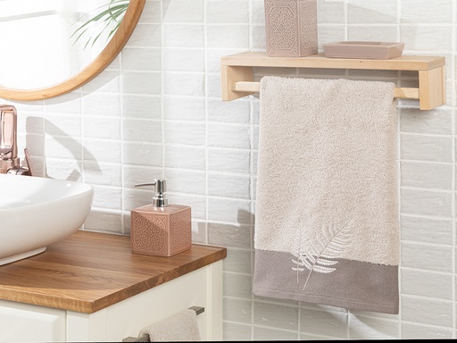 [10033489002] Fern Face Towel Circle Of Life (Beige)