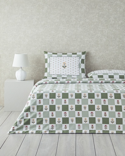 [10045232003] Crocus Flora Duvet Cover Set pack Ornate Retro