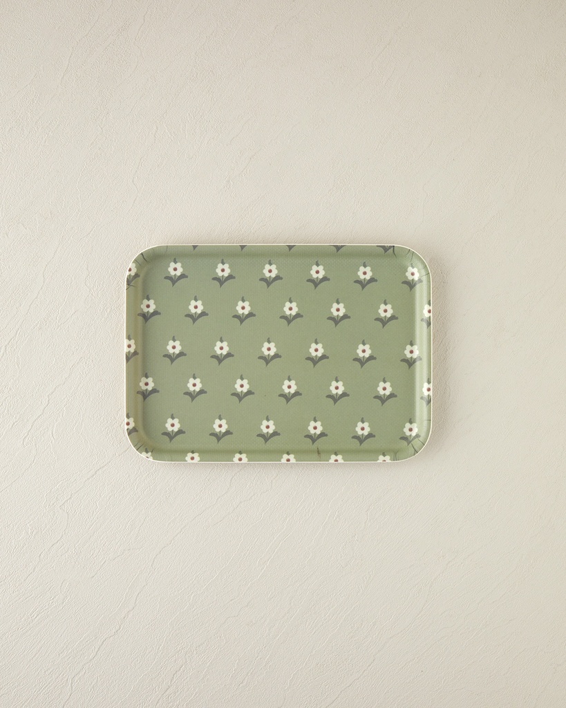 Retro Floral Tray Ornate Retro