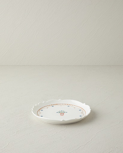 [10045013001] Retro Ruby Cake Plate Ornate Retro