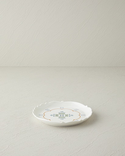[10045012001] Retro Paisley Cake Plate Ornate Retro