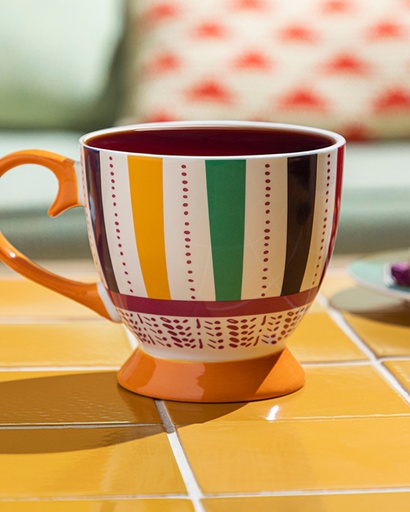 [10038621001] Exotic Strip Mug Basic Üst Segment