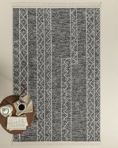 [10038831002] Trendy Tiles Woven Rug Timeless